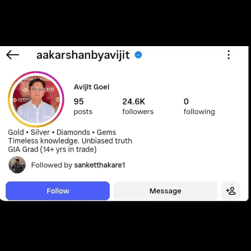 Avijit Goel's Instagram profile